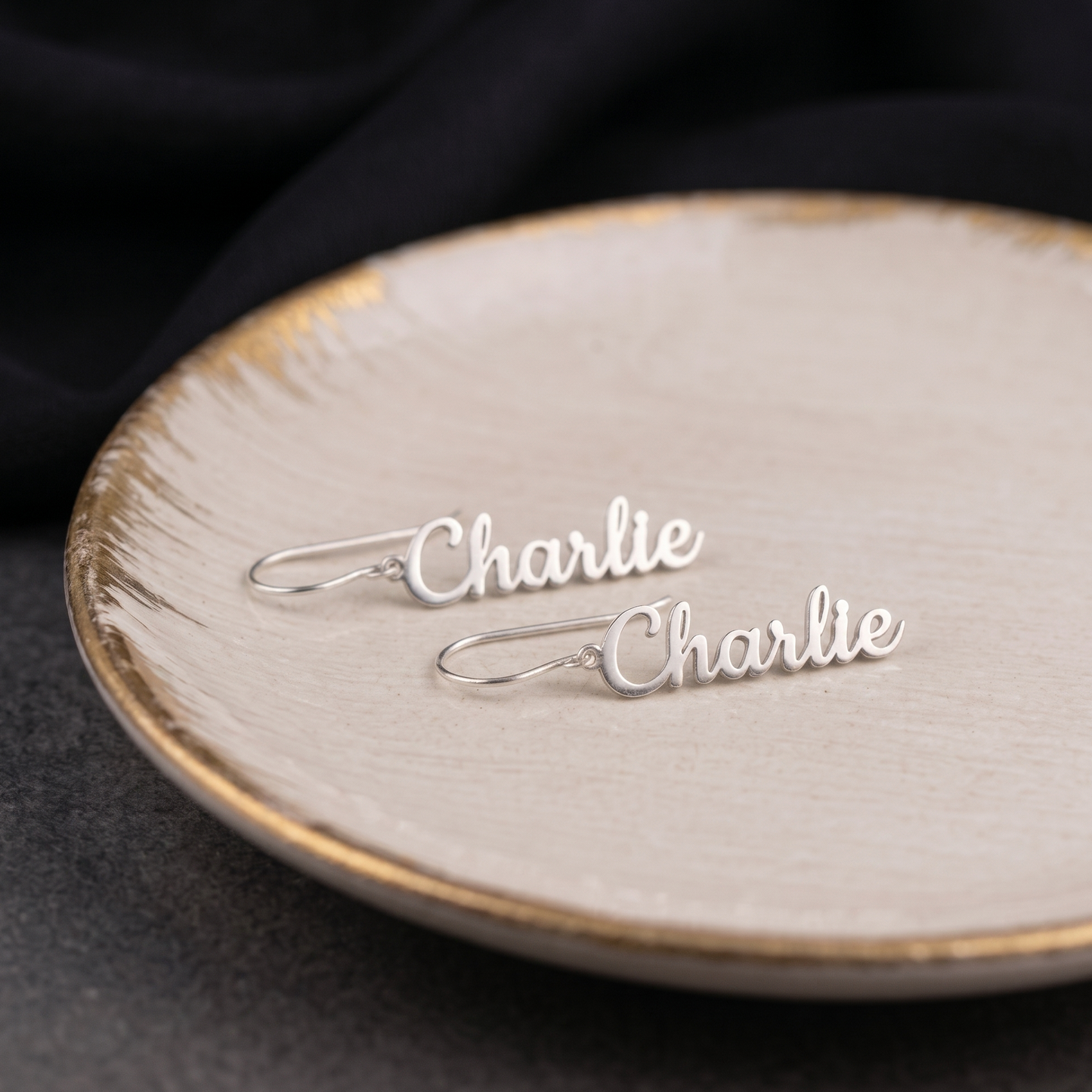 Personalised Name Long Style Earrings