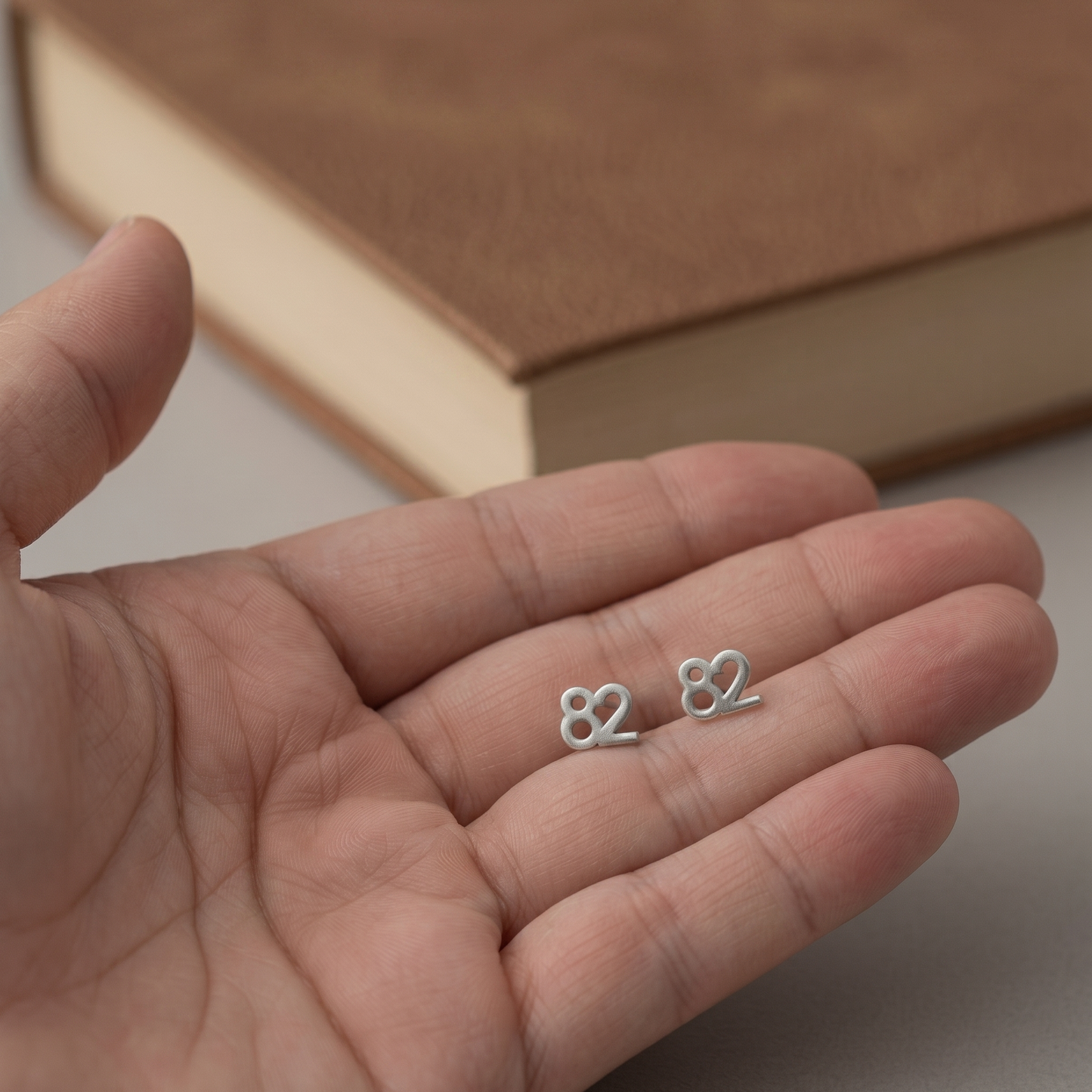 Custom Numeric Ear Studs for Everyday Wear