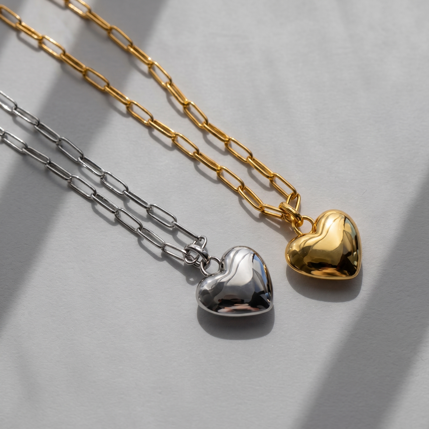 Dainty Heart Paperclip Necklace