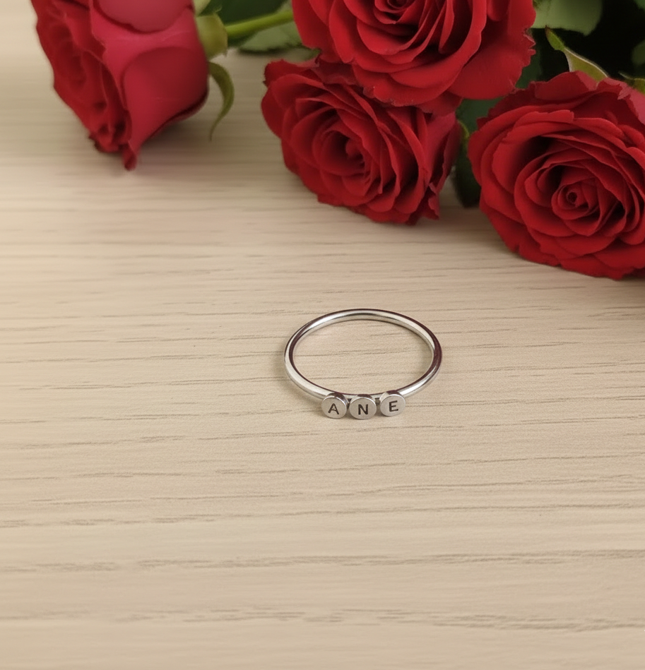 Stacking Multi Letter Ring