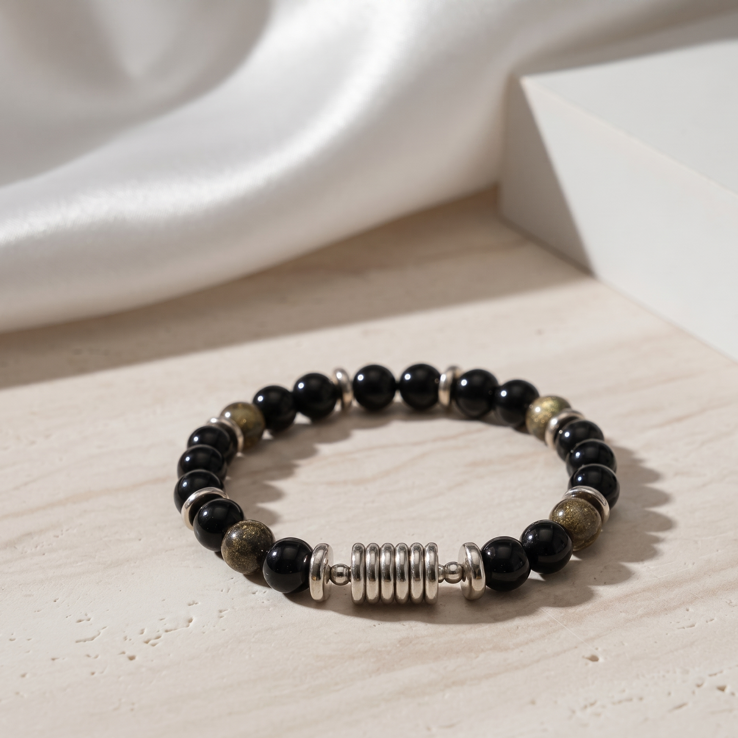 Black Obsidian Natural Stone Bracelet