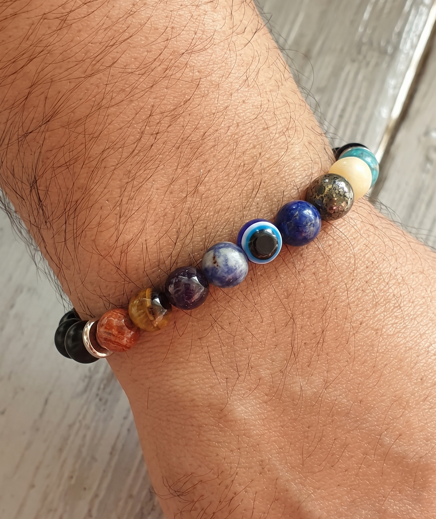 Super 9 Chakra Natural Stone Bracelet